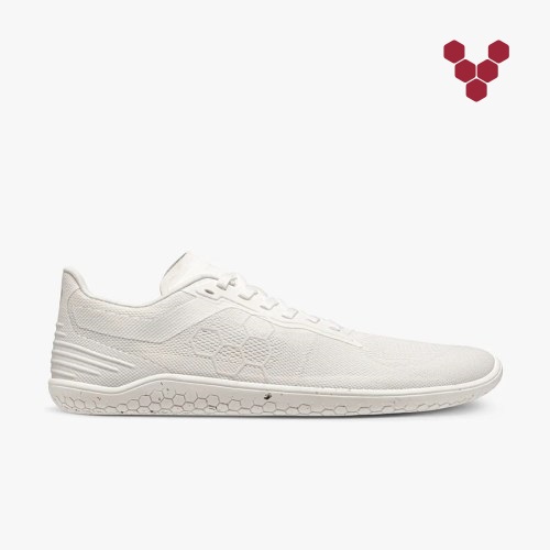 Vivobarefoot Geo Racer II Hvite Joggesko Dame [5-TYAS]